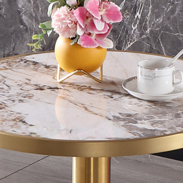 Round Stone Dining Table Traditional Luxury Dining Room Collection with Pedestal Base Clearhalo ' dining_table' 'Dining Tables & Seating' 'Dining Tables' 'furn' 'furn_dining_table' 'Furniture' 'furniture_dining_table' 'Kitchen & Dining Furniture' 'kitchen&dining_furn' 'kitchen' 'kitchen_dining_table' 4111103