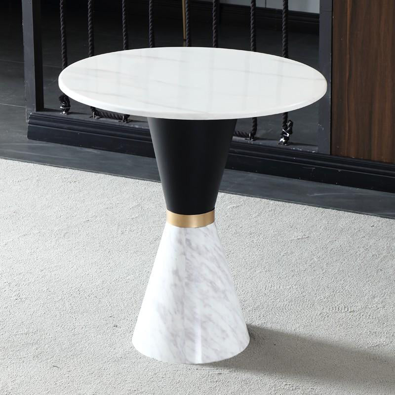 Round Stone Dining Table Traditional Luxury Dining Room Collection with Pedestal Base Clearhalo ' dining_table' 'Dining Tables & Seating' 'Dining Tables' 'furn' 'furn_dining_table' 'Furniture' 'furniture_dining_table' 'Kitchen & Dining Furniture' 'kitchen&dining_furn' 'kitchen' 'kitchen_dining_table' 4111110