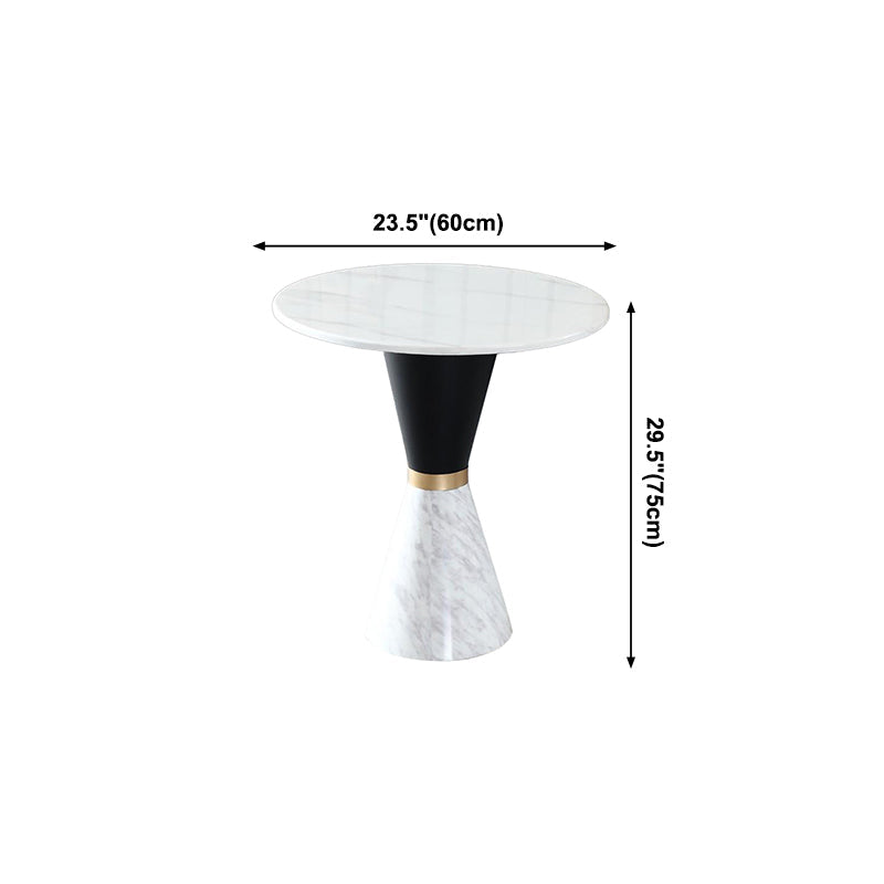 Round Stone Dining Table Traditional Luxury Dining Room Collection with Pedestal Base Clearhalo ' dining_table' 'Dining Tables & Seating' 'Dining Tables' 'furn' 'furn_dining_table' 'Furniture' 'furniture_dining_table' 'Kitchen & Dining Furniture' 'kitchen&dining_furn' 'kitchen' 'kitchen_dining_table' 4111114