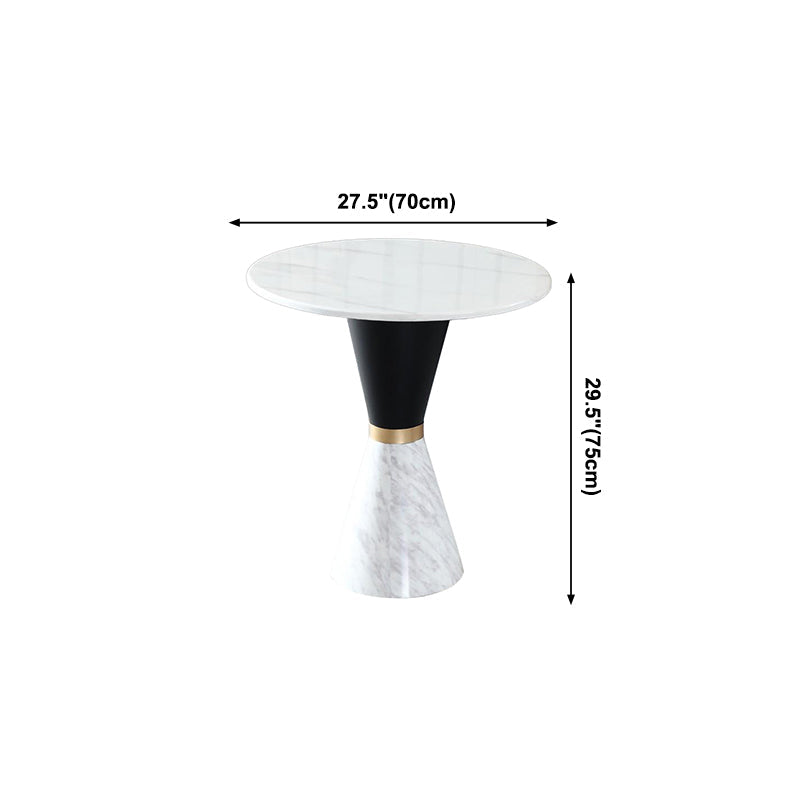 Round Stone Dining Table Traditional Luxury Dining Room Collection with Pedestal Base Clearhalo ' dining_table' 'Dining Tables & Seating' 'Dining Tables' 'furn' 'furn_dining_table' 'Furniture' 'furniture_dining_table' 'Kitchen & Dining Furniture' 'kitchen&dining_furn' 'kitchen' 'kitchen_dining_table' 4111115