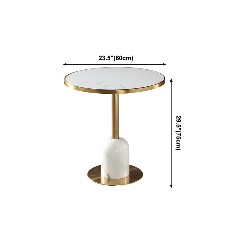 Round Stone Dining Table Traditional Luxury Dining Room Collection with Pedestal Base Clearhalo ' dining_table' 'Dining Tables & Seating' 'Dining Tables' 'furn' 'furn_dining_table' 'Furniture' 'furniture_dining_table' 'Kitchen & Dining Furniture' 'kitchen&dining_furn' 'kitchen' 'kitchen_dining_table' 4111120