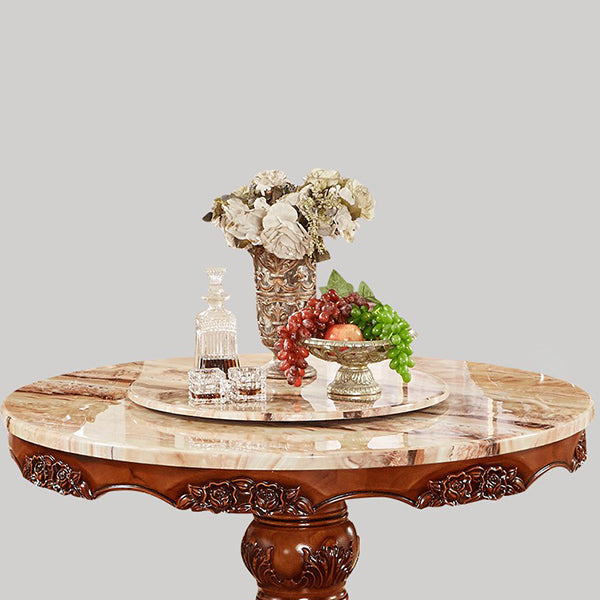 51.18'' Vitoria Round Shape Table Kitchen Dining Table with Pedestal Base Clearhalo ' dining_table' 'Dining Tables & Seating' 'Dining Tables' 'furn' 'furn_dining_table' 'Furniture' 'furniture_dining_table' 'Kitchen & Dining Furniture' 'kitchen&dining_furn' 'kitchen' 'kitchen_dining_table' 4111141