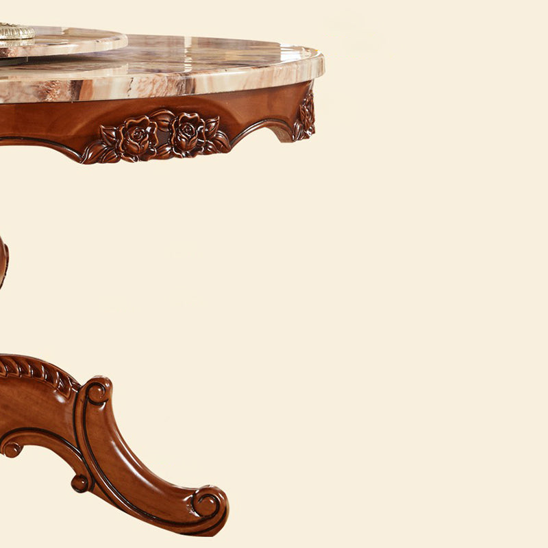 51.18'' Vitoria Round Shape Table Kitchen Dining Table with Pedestal Base Clearhalo ' dining_table' 'Dining Tables & Seating' 'Dining Tables' 'furn' 'furn_dining_table' 'Furniture' 'furniture_dining_table' 'Kitchen & Dining Furniture' 'kitchen&dining_furn' 'kitchen' 'kitchen_dining_table' 4111142