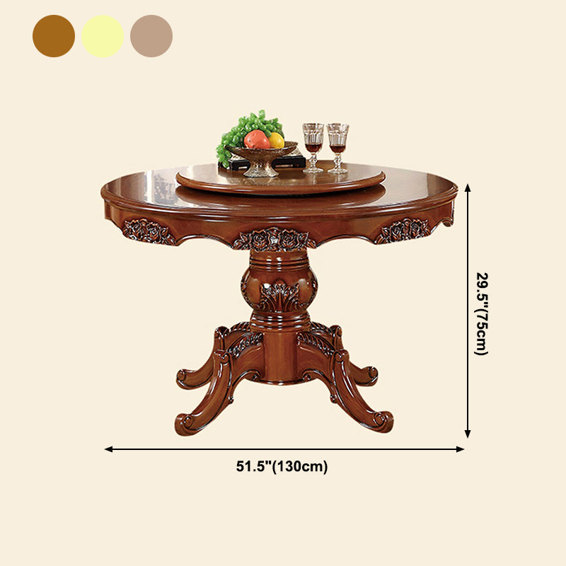 51.18'' Vitoria Round Shape Table Kitchen Dining Table with Pedestal Base Clearhalo ' dining_table' 'Dining Tables & Seating' 'Dining Tables' 'furn' 'furn_dining_table' 'Furniture' 'furniture_dining_table' 'Kitchen & Dining Furniture' 'kitchen&dining_furn' 'kitchen' 'kitchen_dining_table' 4111150