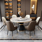 Glam Standard Marble Dining Table Round Shape Kitchen Dining Table with Pedestal Base Clearhalo ' dining_table' 'Dining Tables & Seating' 'Dining Tables' 'furn' 'furn_dining_table' 'Furniture' 'furniture_dining_table' 'Kitchen & Dining Furniture' 'kitchen&dining_furn' 'kitchen' 'kitchen_dining_table' 4111151