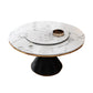 Glam Standard Marble Dining Table Round Shape Kitchen Dining Table with Pedestal Base White Without Chairs Clearhalo ' dining_table' 'Dining Tables & Seating' 'Dining Tables' 'furn' 'furn_dining_table' 'Furniture' 'furniture_dining_table' 'Kitchen & Dining Furniture' 'kitchen&dining_furn' 'kitchen' 'kitchen_dining_table' 4111155