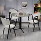 Stone Dining Table Traditional Luxury Dining Site Table with Tripod Base Light Gray-Black Without Chairs Clearhalo ' dining_table' 'Dining Tables & Seating' 'Dining Tables' 'furn' 'furn_dining_table' 'Furniture' 'furniture_dining_table' 'Kitchen & Dining Furniture' 'kitchen&dining_furn' 'kitchen' 'kitchen_dining_table' 4111166
