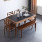 Sintered Stone Top Dining Table in Black Rectangle Table with Wooden Base and 4 Legs Clearhalo ' dining_table' 'Dining Tables & Seating' 'Dining Tables' 'furn' 'furn_dining_table' 'Furniture' 'furniture_dining_table' 'Kitchen & Dining Furniture' 'kitchen&dining_furn' 'kitchen' 'kitchen_dining_table' 4111181