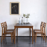 Sintered Stone Top Dining Table in Black Rectangle Table with Wooden Base and 4 Legs Clearhalo ' dining_table' 'Dining Tables & Seating' 'Dining Tables' 'furn' 'furn_dining_table' 'Furniture' 'furniture_dining_table' 'Kitchen & Dining Furniture' 'kitchen&dining_furn' 'kitchen' 'kitchen_dining_table' 4111184