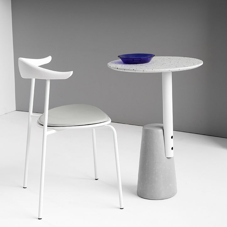 Pedestal Base Traditional Luxury Table Round Concrete Table for Dining Room Clearhalo ' dining_table' 'Dining Tables & Seating' 'Dining Tables' 'furn' 'furn_dining_table' 'Furniture' 'furniture_dining_table' 'Kitchen & Dining Furniture' 'kitchen&dining_furn' 'kitchen' 'kitchen_dining_table' 4111213