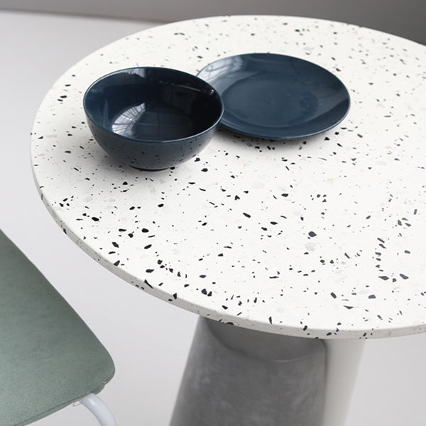 Pedestal Base Traditional Luxury Table Round Concrete Table for Dining Room Clearhalo ' dining_table' 'Dining Tables & Seating' 'Dining Tables' 'furn' 'furn_dining_table' 'Furniture' 'furniture_dining_table' 'Kitchen & Dining Furniture' 'kitchen&dining_furn' 'kitchen' 'kitchen_dining_table' 4111223