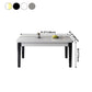 Mid-Century Rectangle Dining Table Sintered Stone Table with 4 Legs Base Clearhalo ' dining_table' 'Dining Tables & Seating' 'Dining Tables' 'furn' 'furn_dining_table' 'Furniture' 'furniture_dining_table' 'Kitchen & Dining Furniture' 'kitchen&dining_furn' 'kitchen' 'kitchen_dining_table' 4111249