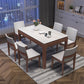 Mid-Century Modern Rectangle Dining Table Sintered Stone Table with 4 Legs Base Clearhalo ' dining_table' 'Dining Tables & Seating' 'Dining Tables' 'furn' 'furn_dining_table' 'Furniture' 'furniture_dining_table' 'Kitchen & Dining Furniture' 'kitchen&dining_furn' 'kitchen' 'kitchen_dining_table' 4111253