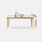 Midcentury Rectangle Dining Table Sintered Stone Table with 4 Legs Wood Base Clearhalo ' dining_table' 'Dining Tables & Seating' 'Dining Tables' 'furn' 'furn_dining_table' 'Furniture' 'furniture_dining_table' 'Kitchen & Dining Furniture' 'kitchen&dining_furn' 'kitchen' 'kitchen_dining_table' 4111282