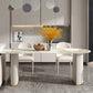 Modern Freeform Dining Table Sintered Stone Table with Double Pedestal Clearhalo ' dining_table' 'Dining Tables & Seating' 'Dining Tables' 'furn' 'furn_dining_table' 'Furniture' 'furniture_dining_table' 'Kitchen & Dining Furniture' 'kitchen&dining_furn' 'kitchen' 'kitchen_dining_table' 4111283
