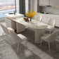 Modern Freeform Dining Table Sintered Stone Table with Double Pedestal Clearhalo ' dining_table' 'Dining Tables & Seating' 'Dining Tables' 'furn' 'furn_dining_table' 'Furniture' 'furniture_dining_table' 'Kitchen & Dining Furniture' 'kitchen&dining_furn' 'kitchen' 'kitchen_dining_table' 4111285