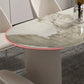 Modern Freeform Dining Table Sintered Stone Table with Double Pedestal Clearhalo ' dining_table' 'Dining Tables & Seating' 'Dining Tables' 'furn' 'furn_dining_table' 'Furniture' 'furniture_dining_table' 'Kitchen & Dining Furniture' 'kitchen&dining_furn' 'kitchen' 'kitchen_dining_table' 4111286