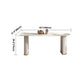 Modern Freeform Dining Table Sintered Stone Table with Double Pedestal Clearhalo ' dining_table' 'Dining Tables & Seating' 'Dining Tables' 'furn' 'furn_dining_table' 'Furniture' 'furniture_dining_table' 'Kitchen & Dining Furniture' 'kitchen&dining_furn' 'kitchen' 'kitchen_dining_table' 4111293
