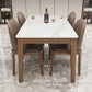 Rectangle Dining Site Table Midcentury Style Stone Dinner Room Kitchen Table White Without Chairs Clearhalo ' dining_table' 'Dining Tables & Seating' 'Dining Tables' 'furn' 'furn_dining_table' 'Furniture' 'furniture_dining_table' 'Kitchen & Dining Furniture' 'kitchen&dining_furn' 'kitchen' 'kitchen_dining_table' 4111296