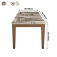 Rectangle Dining Site Table Midcentury Style Stone Dinner Room Kitchen Table Clearhalo ' dining_table' 'Dining Tables & Seating' 'Dining Tables' 'furn' 'furn_dining_table' 'Furniture' 'furniture_dining_table' 'Kitchen & Dining Furniture' 'kitchen&dining_furn' 'kitchen' 'kitchen_dining_table' 4111308