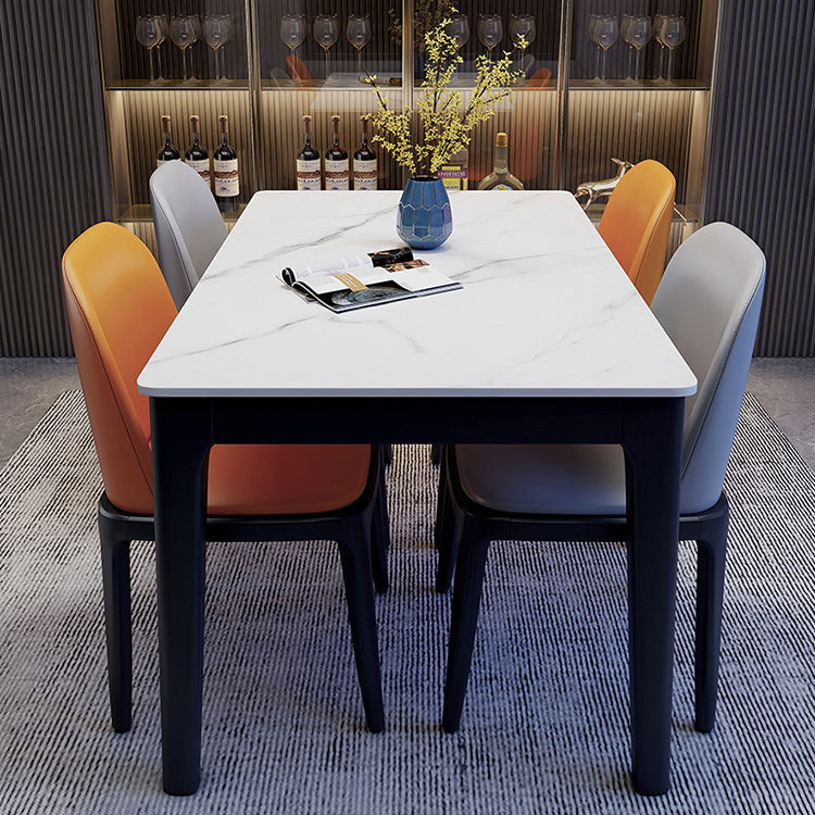 Rectangle Dining Site Table Midcentury Style Stone Dining Room Collection for Indoor Clearhalo ' dining_table' 'Dining Tables & Seating' 'Dining Tables' 'furn' 'furn_dining_table' 'Furniture' 'furniture_dining_table' 'Kitchen & Dining Furniture' 'kitchen&dining_furn' 'kitchen' 'kitchen_dining_table' 4111309