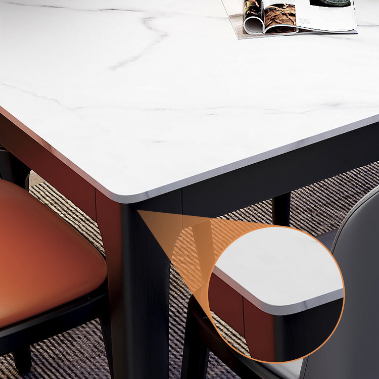 Rectangle Dining Site Table Midcentury Style Stone Dining Room Collection for Indoor Clearhalo ' dining_table' 'Dining Tables & Seating' 'Dining Tables' 'furn' 'furn_dining_table' 'Furniture' 'furniture_dining_table' 'Kitchen & Dining Furniture' 'kitchen&dining_furn' 'kitchen' 'kitchen_dining_table' 4111315