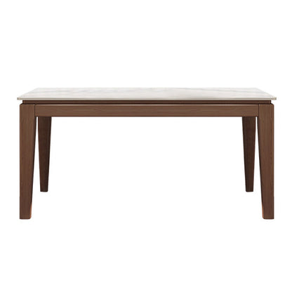 Mid-Century Modern Dining Table Sintered Stone Top Dining Table with Wooden Base for Kitchen Without Chairs Clearhalo ' dining_table' 'Dining Tables & Seating' 'Dining Tables' 'furn' 'furn_dining_table' 'Furniture' 'furniture_dining_table' 'Kitchen & Dining Furniture' 'kitchen&dining_furn' 'kitchen' 'kitchen_dining_table' 4111339