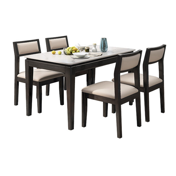 Mid-Century Modern Dining Table Sintered Stone Dining Table with Wooden Base for Kitchen White Without Chairs Clearhalo ' dining_table' 'Dining Tables & Seating' 'Dining Tables' 'furn' 'furn_dining_table' 'Furniture' 'furniture_dining_table' 'Kitchen & Dining Furniture' 'kitchen&dining_furn' 'kitchen' 'kitchen_dining_table' 4111357