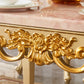 Solid Wood Victorian Rectangular Table Marble Top Table with 4 Wood Legs Clearhalo ' dining_table' 'Dining Tables & Seating' 'Dining Tables' 'furn' 'furn_dining_table' 'Furniture' 'furniture_dining_table' 'Kitchen & Dining Furniture' 'kitchen&dining_furn' 'kitchen' 'kitchen_dining_table' 4111373