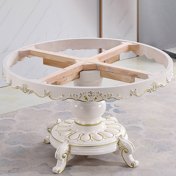 Solid Wood Victorian Round Table Marble Dining Table with Pedestal Base Clearhalo ' dining_table' 'Dining Tables & Seating' 'Dining Tables' 'furn' 'furn_dining_table' 'Furniture' 'furniture_dining_table' 'Kitchen & Dining Furniture' 'kitchen&dining_furn' 'kitchen' 'kitchen_dining_table' 4111406