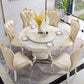 Solid Wood Victorian Round Table Marble Dining Table with Pedestal Base Clearhalo ' dining_table' 'Dining Tables & Seating' 'Dining Tables' 'furn' 'furn_dining_table' 'Furniture' 'furniture_dining_table' 'Kitchen & Dining Furniture' 'kitchen&dining_furn' 'kitchen' 'kitchen_dining_table' 4111408