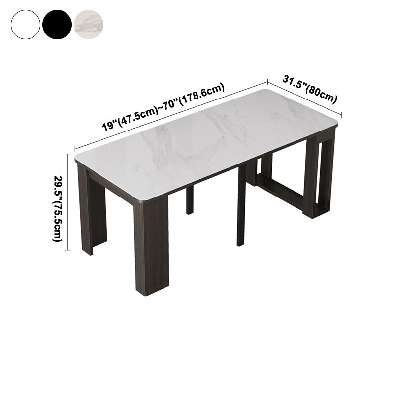 31.49''W Foldable Dining Table for Restaurant Medieval Modern Rectangle Table with 5 Legs Clearhalo ' dining_table' 'Dining Tables & Seating' 'Dining Tables' 'furn' 'furn_dining_table' 'Furniture' 'furniture_dining_table' 'Kitchen & Dining Furniture' 'kitchen&dining_furn' 'kitchen' 'kitchen_dining_table' 4111428
