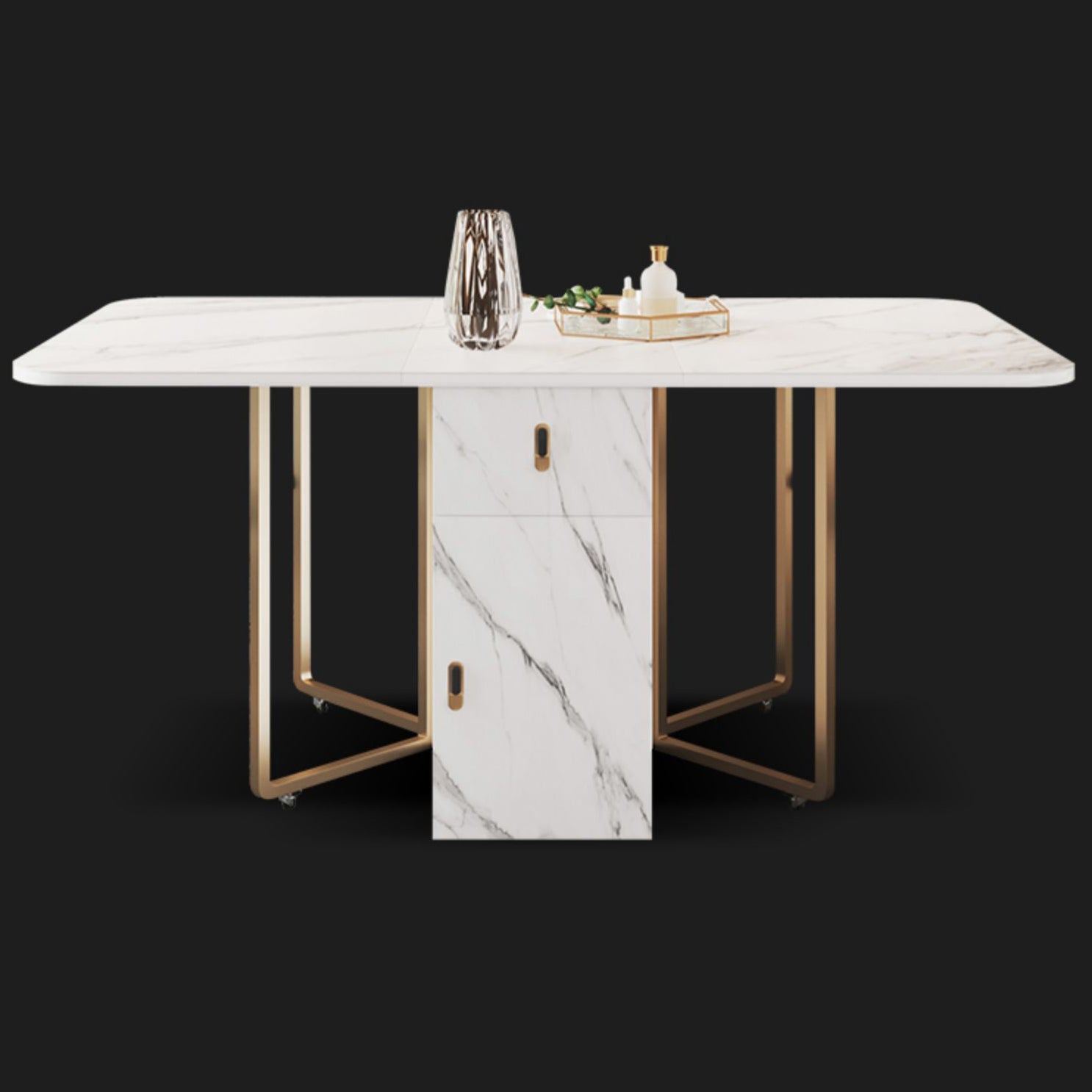 Contemporary Style Rectangle Dining Table Folding Dining Room Home Furniture Clearhalo ' dining_table' 'Dining Tables & Seating' 'Dining Tables' 'furn' 'furn_dining_table' 'Furniture' 'furniture_dining_table' 'Kitchen & Dining Furniture' 'kitchen&dining_furn' 'kitchen' 'kitchen_dining_table' 4111474