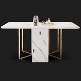 Contemporary Style Rectangle Dining Table Folding Dining Room Home Furniture Clearhalo ' dining_table' 'Dining Tables & Seating' 'Dining Tables' 'furn' 'furn_dining_table' 'Furniture' 'furniture_dining_table' 'Kitchen & Dining Furniture' 'kitchen&dining_furn' 'kitchen' 'kitchen_dining_table' 4111474