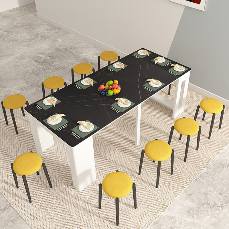 Contemporary Dining Table Rectangle Folding Dining Site Table,19.7"L x 31.5"W x 29.5"H Clearhalo ' dining_table' 'Dining Tables & Seating' 'Dining Tables' 'furn' 'furn_dining_table' 'Furniture' 'furniture_dining_table' 'Kitchen & Dining Furniture' 'kitchen&dining_furn' 'kitchen' 'kitchen_dining_table' 4111495
