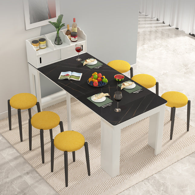 Contemporary Dining Table Rectangle Folding Dining Site Table,19.7"L x 31.5"W x 29.5"H Clearhalo ' dining_table' 'Dining Tables & Seating' 'Dining Tables' 'furn' 'furn_dining_table' 'Furniture' 'furniture_dining_table' 'Kitchen & Dining Furniture' 'kitchen&dining_furn' 'kitchen' 'kitchen_dining_table' 4111498
