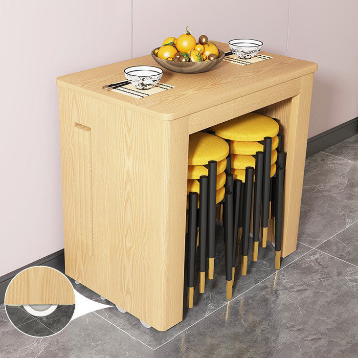 73'' Foldable Poplar Wood Table Extendable Rectangle Table with 5 Legs Clearhalo ' dining_table' 'Dining Tables & Seating' 'Dining Tables' 'furn' 'furn_dining_table' 'Furniture' 'furniture_dining_table' 'Kitchen & Dining Furniture' 'kitchen&dining_furn' 'kitchen' 'kitchen_dining_table' 4111508