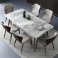 Mid-Century Modern Sintered Stone Table 4 Legs Rectangle Table for Home Clearhalo ' dining_table' 'Dining Tables & Seating' 'Dining Tables' 'furn' 'furn_dining_table' 'Furniture' 'furniture_dining_table' 'Kitchen & Dining Furniture' 'kitchen&dining_furn' 'kitchen' 'kitchen_dining_table' 4111520
