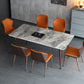 Mid-Century Modern Sintered Stone Table 4 Legs Rectangle Table for Home Clearhalo ' dining_table' 'Dining Tables & Seating' 'Dining Tables' 'furn' 'furn_dining_table' 'Furniture' 'furniture_dining_table' 'Kitchen & Dining Furniture' 'kitchen&dining_furn' 'kitchen' 'kitchen_dining_table' 4111531