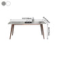 Mid-Century Modern Sintered Stone Table 4 Legs Rectangle Table for Home Clearhalo ' dining_table' 'Dining Tables & Seating' 'Dining Tables' 'furn' 'furn_dining_table' 'Furniture' 'furniture_dining_table' 'Kitchen & Dining Furniture' 'kitchen&dining_furn' 'kitchen' 'kitchen_dining_table' 4111535