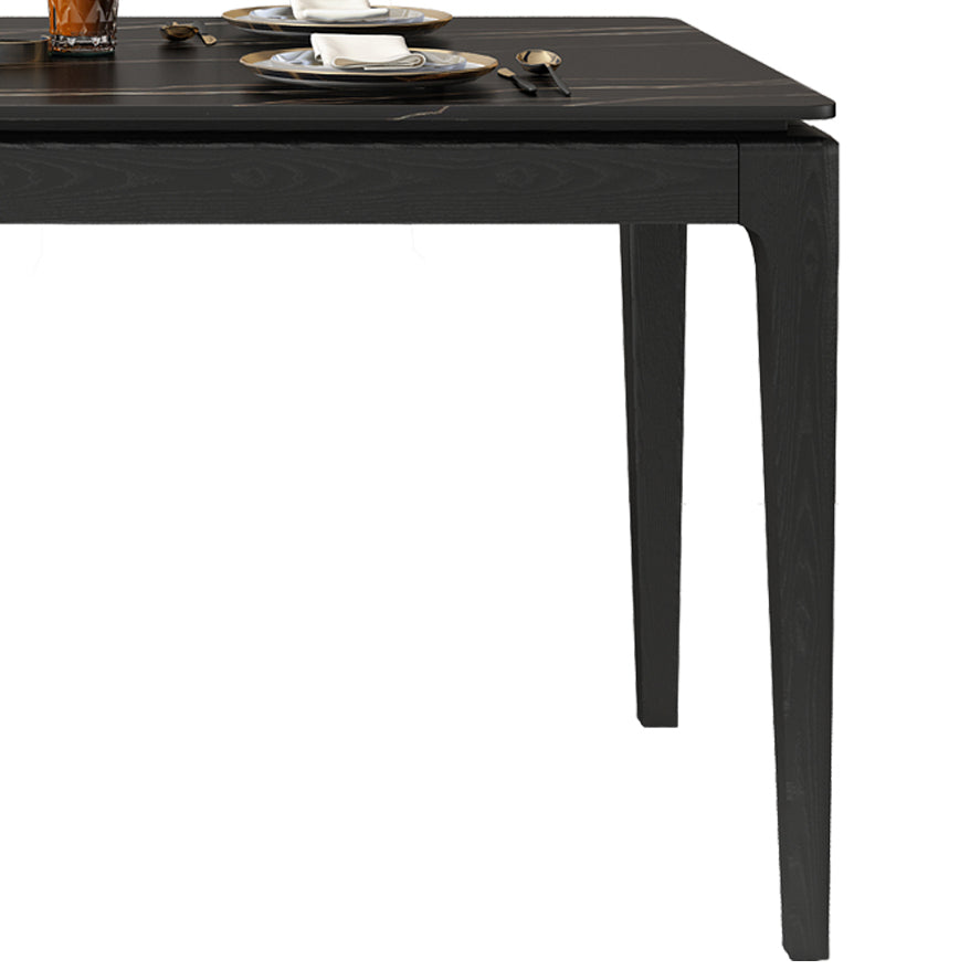 Stone Dining Site Table Midcentury Style Rectangle Dining Table for Kitchen Home Clearhalo ' dining_table' 'Dining Tables & Seating' 'Dining Tables' 'furn' 'furn_dining_table' 'Furniture' 'furniture_dining_table' 'Kitchen & Dining Furniture' 'kitchen&dining_furn' 'kitchen' 'kitchen_dining_table' 4111552