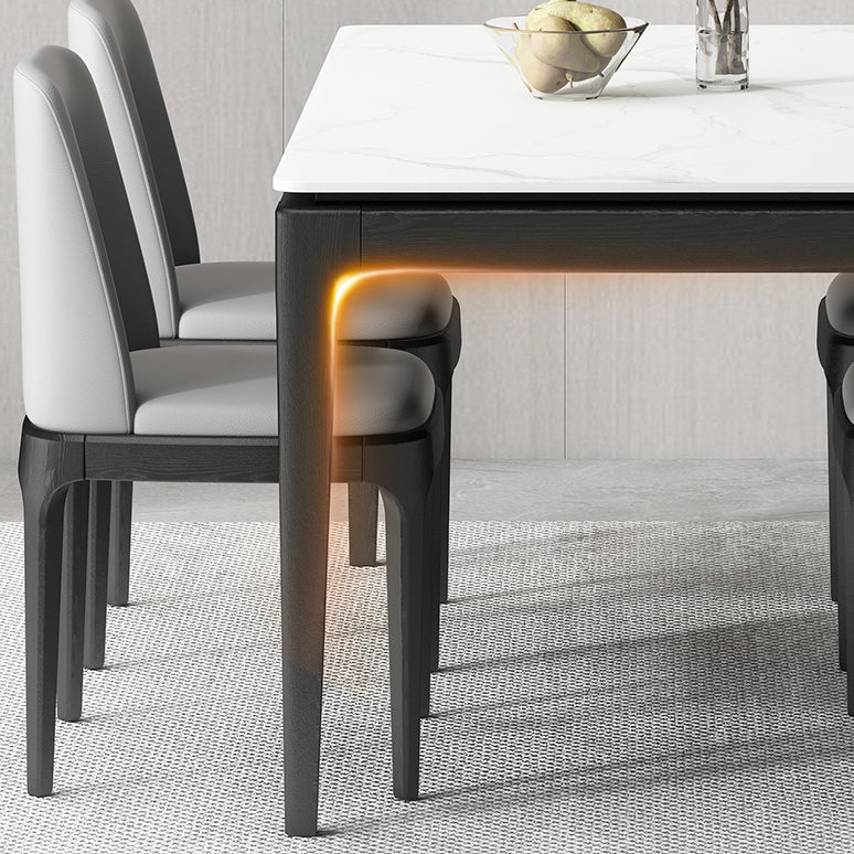 Stone Dining Site Table Midcentury Style Rectangle Dining Table for Kitchen Home Clearhalo ' dining_table' 'Dining Tables & Seating' 'Dining Tables' 'furn' 'furn_dining_table' 'Furniture' 'furniture_dining_table' 'Kitchen & Dining Furniture' 'kitchen&dining_furn' 'kitchen' 'kitchen_dining_table' 4111554