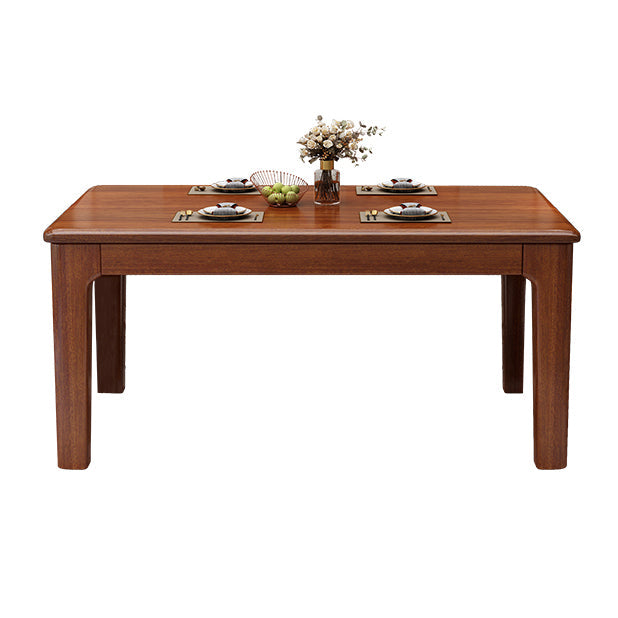 Solid Wood Mid-Century Modern Table Wood Top Table for Dining Room 54.3"L x 33.9"W x 29.5"H Without Chairs Clearhalo ' dining_table' 'Dining Tables & Seating' 'Dining Tables' 'furn' 'furn_dining_table' 'Furniture' 'furniture_dining_table' 'Kitchen & Dining Furniture' 'kitchen&dining_furn' 'kitchen' 'kitchen_dining_table' 4111571