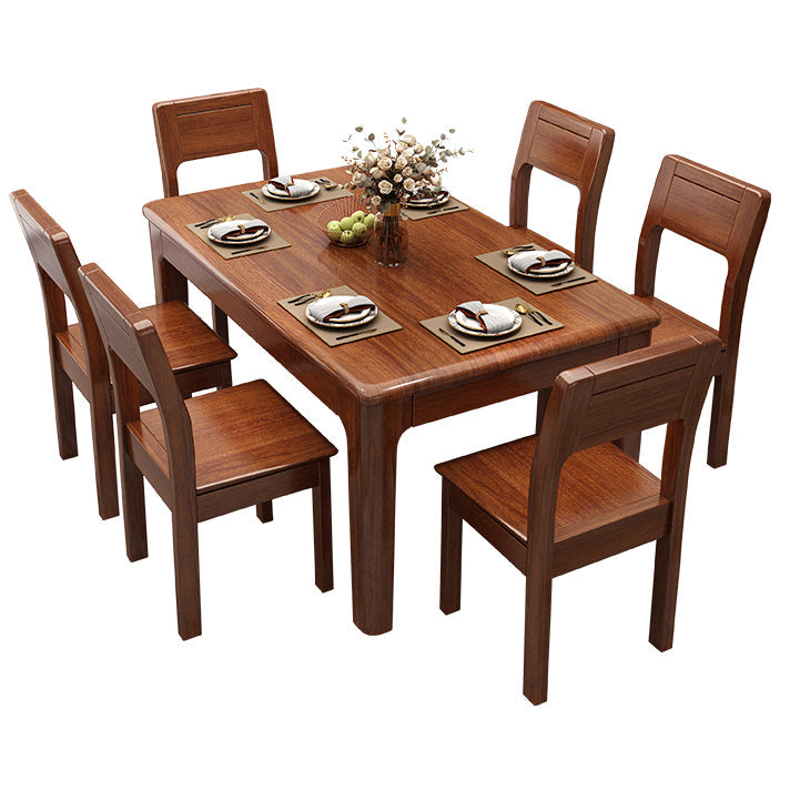 Solid Wood Mid-Century Modern Table Wood Top Table for Dining Room Clearhalo ' dining_table' 'Dining Tables & Seating' 'Dining Tables' 'furn' 'furn_dining_table' 'Furniture' 'furniture_dining_table' 'Kitchen & Dining Furniture' 'kitchen&dining_furn' 'kitchen' 'kitchen_dining_table' 4111573