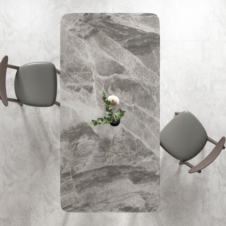 Sintered Stone Rectangle Dining Table Grey Stone Top Table with Wooden 4 Legs Clearhalo ' dining_table' 'Dining Tables & Seating' 'Dining Tables' 'furn' 'furn_dining_table' 'Furniture' 'furniture_dining_table' 'Kitchen & Dining Furniture' 'kitchen&dining_furn' 'kitchen' 'kitchen_dining_table' 4111583