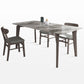 Sintered Stone Rectangle Dining Table Grey Stone Top Table with Wooden 4 Legs Clearhalo ' dining_table' 'Dining Tables & Seating' 'Dining Tables' 'furn' 'furn_dining_table' 'Furniture' 'furniture_dining_table' 'Kitchen & Dining Furniture' 'kitchen&dining_furn' 'kitchen' 'kitchen_dining_table' 4111584