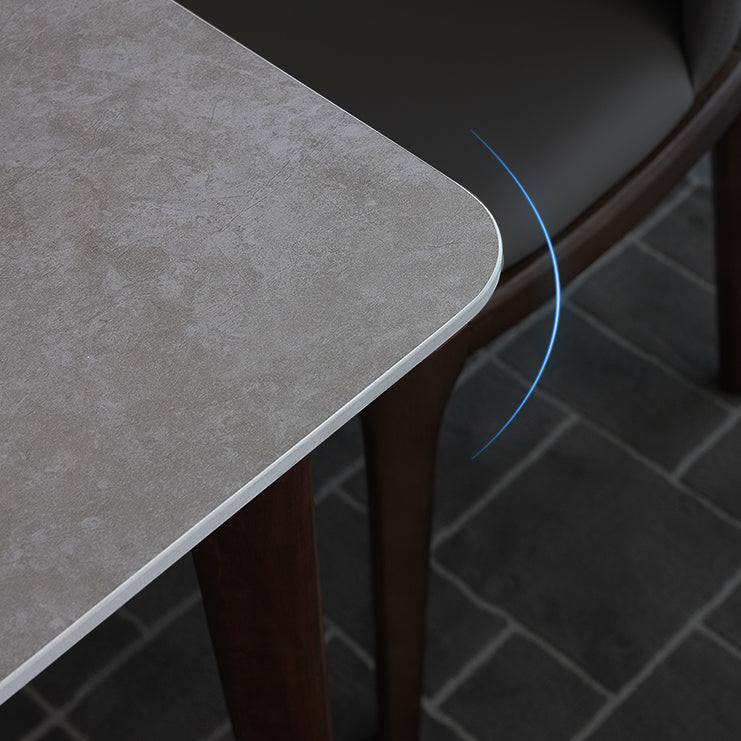 Rectangle Sintered Stone Dining Table Grey Stone Top Table with 4 Legs Clearhalo ' dining_table' 'Dining Tables & Seating' 'Dining Tables' 'furn' 'furn_dining_table' 'Furniture' 'furniture_dining_table' 'Kitchen & Dining Furniture' 'kitchen&dining_furn' 'kitchen' 'kitchen_dining_table' 4111598