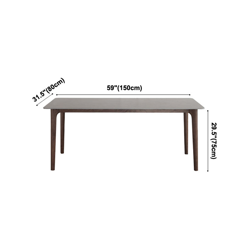 Rectangle Sintered Stone Dining Table Grey Stone Top Table with 4 Legs Clearhalo ' dining_table' 'Dining Tables & Seating' 'Dining Tables' 'furn' 'furn_dining_table' 'Furniture' 'furniture_dining_table' 'Kitchen & Dining Furniture' 'kitchen&dining_furn' 'kitchen' 'kitchen_dining_table' 4111605