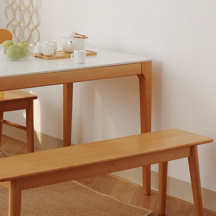 51'' Sintered Stone Rectangle Table Medieval Modern Table with Beech Wood 4 Legs Clearhalo ' dining_table' 'Dining Tables & Seating' 'Dining Tables' 'furn' 'furn_dining_table' 'Furniture' 'furniture_dining_table' 'Kitchen & Dining Furniture' 'kitchen&dining_furn' 'kitchen' 'kitchen_dining_table' 4111613