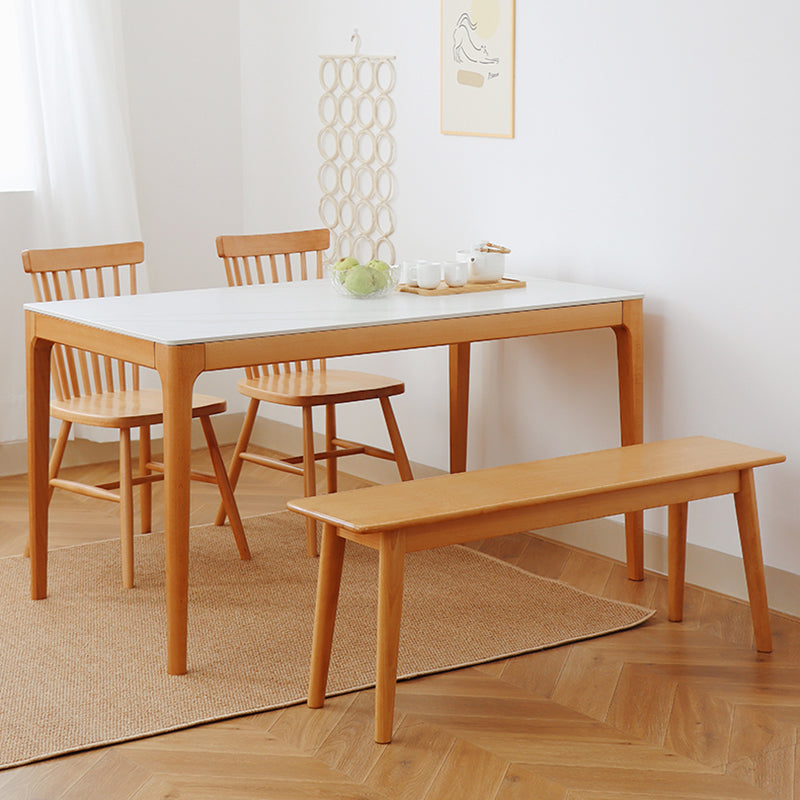 51'' Sintered Stone Rectangle Table Medieval Modern Table with Beech Wood 4 Legs Clearhalo ' dining_table' 'Dining Tables & Seating' 'Dining Tables' 'furn' 'furn_dining_table' 'Furniture' 'furniture_dining_table' 'Kitchen & Dining Furniture' 'kitchen&dining_furn' 'kitchen' 'kitchen_dining_table' 4111619